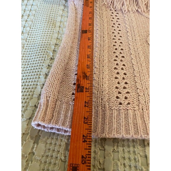 Soft  Chunky Knit Pale  Pink Cowl Neck Sweater Size Medium - Picture 7 of 7